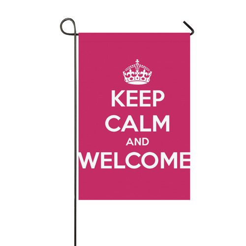 Keep calm and Welcome Garden Flag 12‘’x18‘’（Without Flagpole）