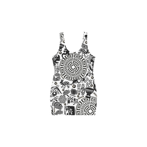 Mandala Tribal Graphic Print Dress Medea Vest Dress (Model D06)