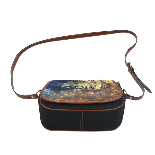 Abstract american football Saddle Bag/Small (Model 1649)(Flap Customization)