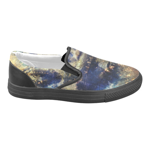 Abstract american football Slip-on Canvas Shoes for Men/Large Size (Model 019)