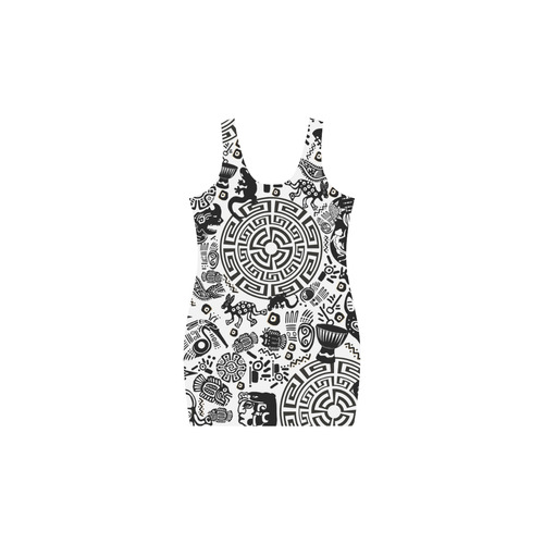 Mandala Tribal Graphic Print Dress Medea Vest Dress (Model D06)