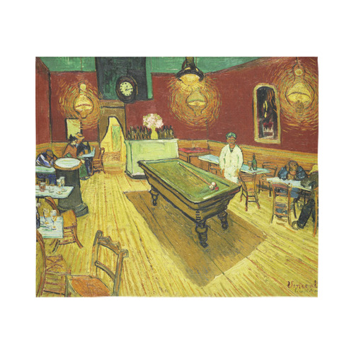 Van Gogh The Night Cafe Cotton Linen Wall Tapestry 60"x 51"