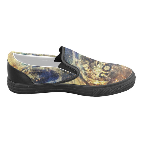 Abstract american football Men's Unusual Slip-on Canvas Shoes (Model 019)