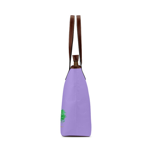 Happy Easter with eggs ~ lilac Shoulder Tote Bag (Model 1646)