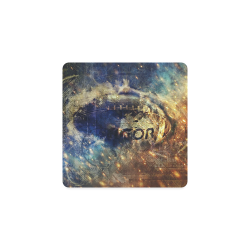 Abstract american football Square Coaster