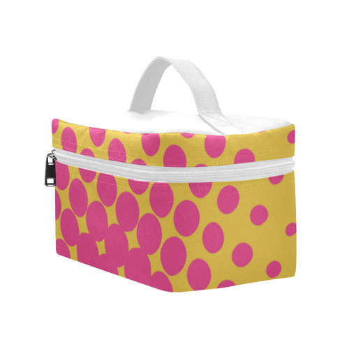 Pink Meets Yellow Cosmetic Bag/Large (Model 1658)