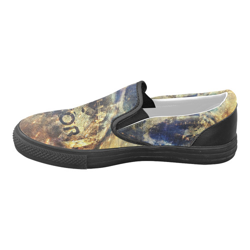 Abstract american football Men's Unusual Slip-on Canvas Shoes (Model 019)