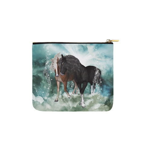 The wonderful couple horses Carry-All Pouch 6''x5''