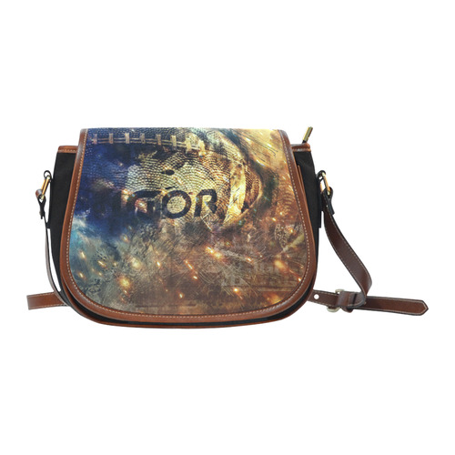 Abstract american football Saddle Bag/Small (Model 1649)(Flap Customization)