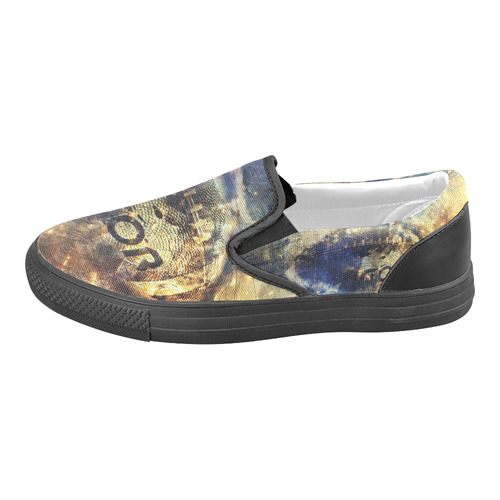 Abstract american football Slip-on Canvas Shoes for Men/Large Size (Model 019)