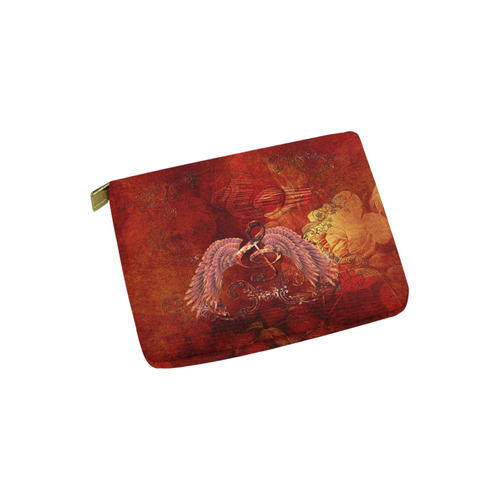 Music, clef and wings Carry-All Pouch 6''x5''