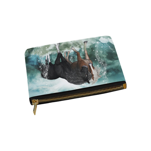 The wonderful couple horses Carry-All Pouch 9.5''x6''