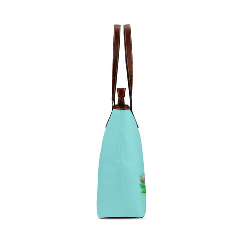 Happy Easter with eggs ~robins egg blue Shoulder Tote Bag (Model 1646)