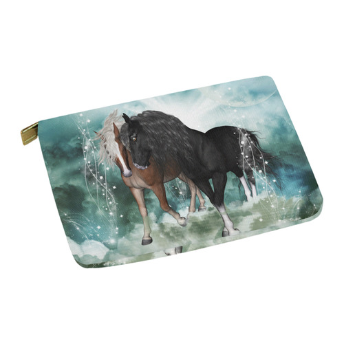 The wonderful couple horses Carry-All Pouch 12.5''x8.5''
