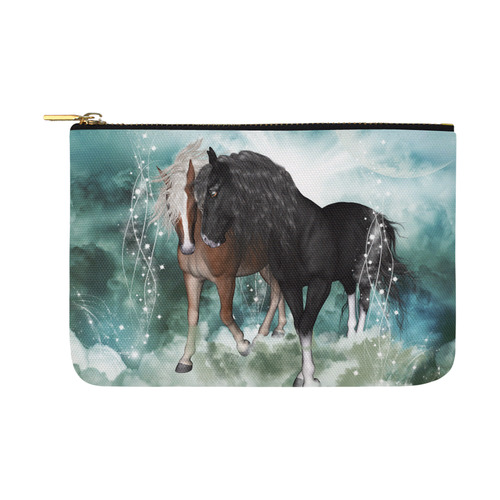 The wonderful couple horses Carry-All Pouch 12.5''x8.5''