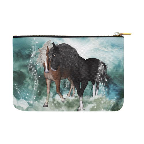 The wonderful couple horses Carry-All Pouch 12.5''x8.5''