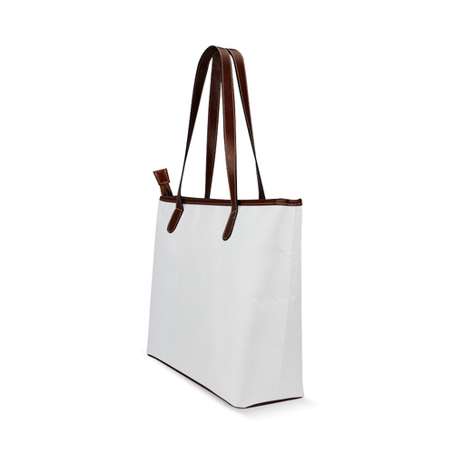 Happy Easter with eggs ~ white Shoulder Tote Bag (Model 1646)
