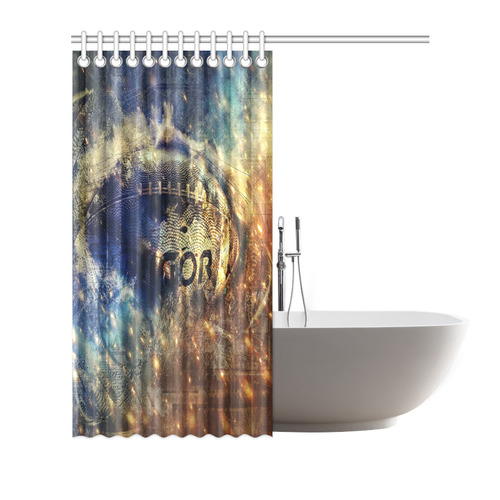 Abstract american football Shower Curtain 72"x72"
