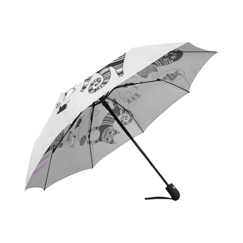 Cute Funny Cartoon Cat Pattern Auto-Foldable Umbrella (Model U04)