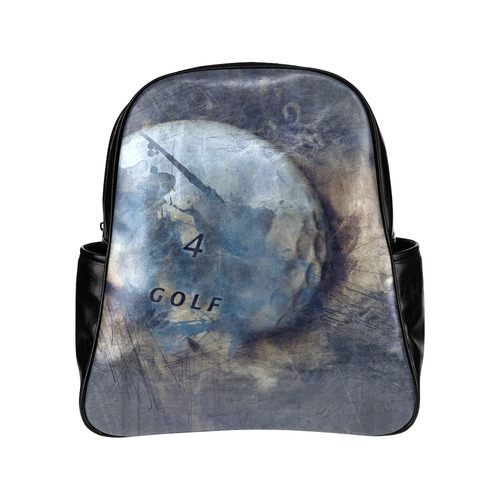 Abstract grunge golf ball Multi-Pockets Backpack (Model 1636)