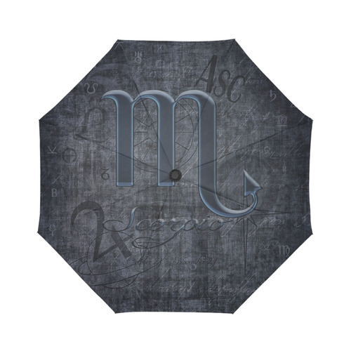 Zodiac Sign Scorpio in Grunge Style Auto-Foldable Umbrella (Model U04)