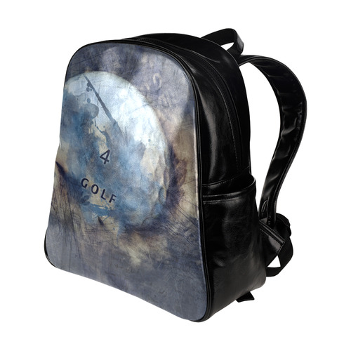 Abstract grunge golf ball Multi-Pockets Backpack (Model 1636)