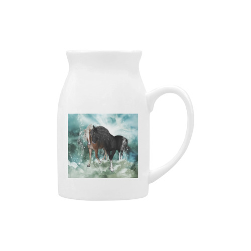 The wonderful couple horses Milk Cup (Large) 450ml