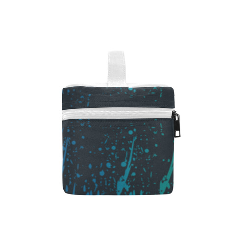 Blue and Green Paint Splatter Cosmetic Bag/Large (Model 1658)