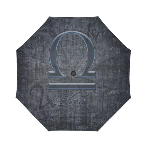 Zodiac Sign Libra in Grunge Style Auto-Foldable Umbrella (Model U04)