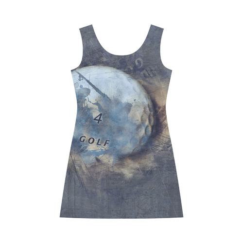 Abstract grunge golf ball Bateau A-Line Skirt (D21)