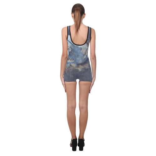 Abstract grunge golf ball Classic One Piece Swimwear (Model S03)