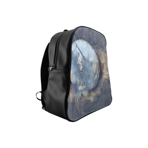 Abstract grunge golf ball School Backpack (Model 1601)(Small)