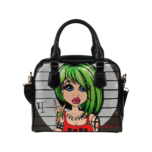 Bad Apple by Skinderella Shoulder Handbag (Model 1634)