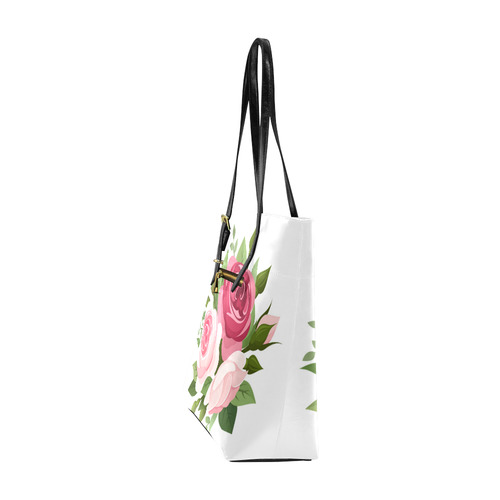 Beautiful Pink and Red Roses Floral Euramerican Tote Bag/Small (Model 1655)