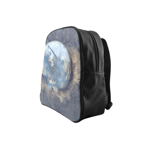 Abstract grunge golf ball School Backpack (Model 1601)(Small)