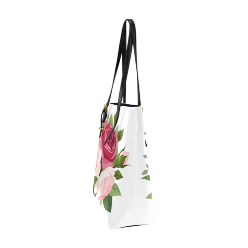 Beautiful Pink and Red Roses Floral Euramerican Tote Bag/Small (Model 1655)