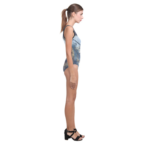 Abstract grunge golf ball Vest One Piece Swimsuit (Model S04)