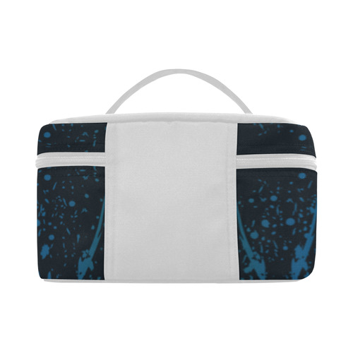 Blue and Green Paint Splatter Cosmetic Bag/Large (Model 1658)