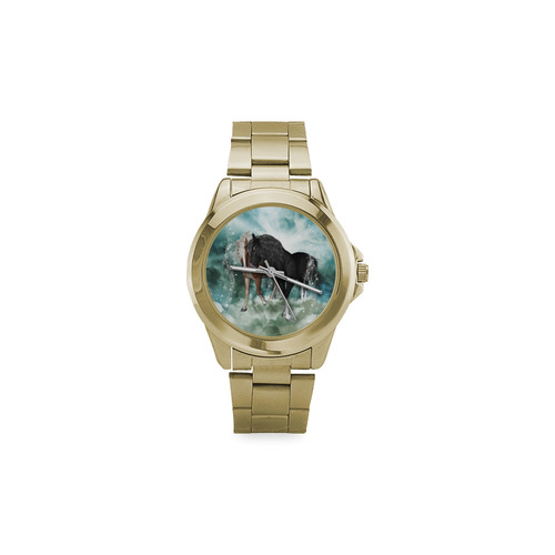 The wonderful couple horses Custom Gilt Watch(Model 101)