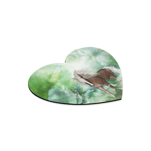 Horse in a fantasy world Heart-shaped Mousepad