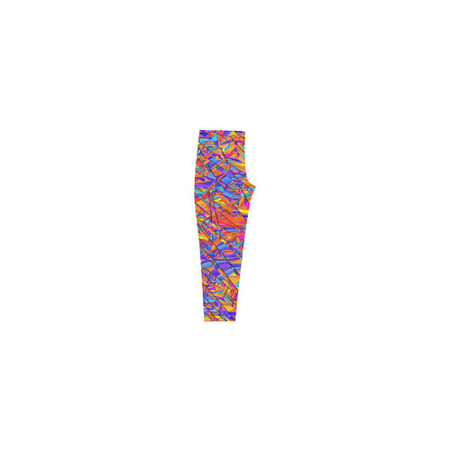 Crazy Color Print Leggings by Juleez Capri Legging (Model L02)