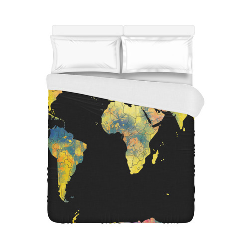 world map Duvet Cover 86"x70" ( All-over-print)