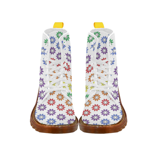 Rainbow Floral Martin Boots For Women Model 1203H