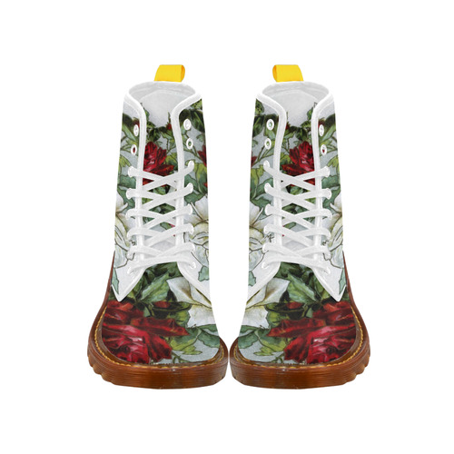 Vintage Roses Floral Martin Boots For Women Model 1203H