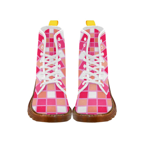 Harlequin Pink Coral Martin Boots For Women Model 1203H