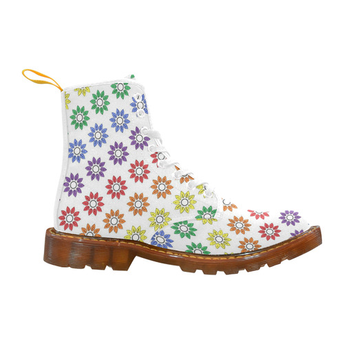 Rainbow Floral Martin Boots For Women Model 1203H