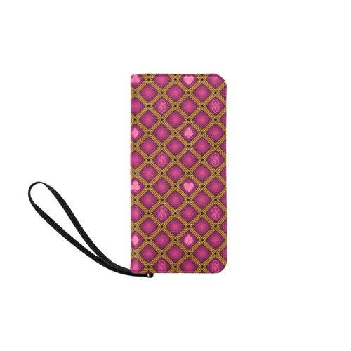 Pink N Gold Bling Pattern Women's Clutch Purse (Model 1637)