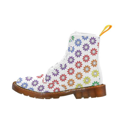 Rainbow Floral Martin Boots For Women Model 1203H