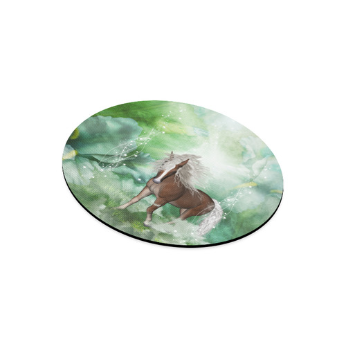 Horse in a fantasy world Round Mousepad