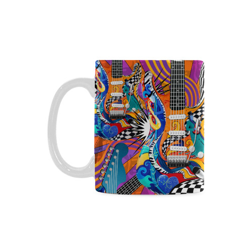 Colorful Guitar Rock Music Mug by Juleez White Mug(11OZ)